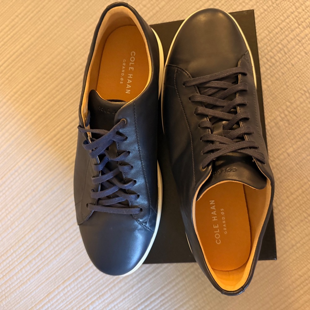 Cole Haan Mens Grand Crosscourt II Navy Blue Leather Sneakers C26522 Size 10.5 M - Picture 3 of 7